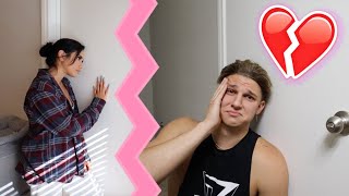 CRYING WITH THE DOOR LOCKED PRANK ON GIRLFRIEND  Cute Reaction [upl. by Akeinahs884]