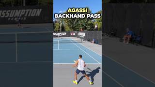 🎾🔽 Agassi Like Backhand Dip amp Pass shorts tennis [upl. by Aekim]