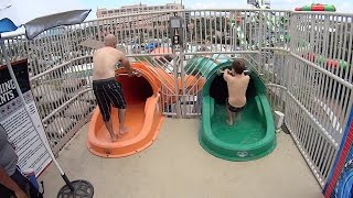 Screaming Serpents Water Slide at Schlitterbahn Galveston [upl. by Ethe]