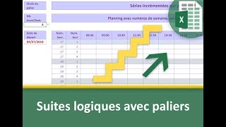 Séries logiques Excel incrémentées par paliers [upl. by Daraj838]