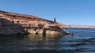 Lake Powell 92524  Cliff Diving [upl. by Mehelhteb]