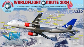 WorldFlight 2024 Day 4  The Atlantic via Greenland  Fenix A320 [upl. by Eillah]