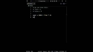 TRY THIS WITH BOOLEAN🤔 python programming coding shorts [upl. by Ahsuatal]