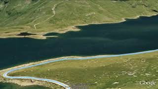 Miners Track  Ascending Snowdon aerial fly through [upl. by Odelet]