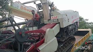 gam harvester machine rice catting load tractor trolley Jacky wala kisan prem akela [upl. by Ludba]