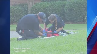 Crews battle Dothan house fire perform CPR on one of the familys pets [upl. by Schroder]