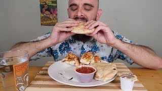 Calzone Mukbang  DP Dough  Carbalicious Eating Show [upl. by Needan]