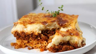 The famous greek baked pasta recipe  Pastitsio or greek Lasagna  GreekCuisine [upl. by Lienhard]