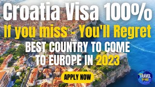 Croatia Work Permit Visa 2023  100 Visa Ratio [upl. by Zetroc]