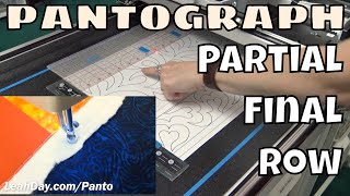 Finish Pantograph Quilting  Partial Last Row  Quilting Pantographs 4 [upl. by Luoar53]