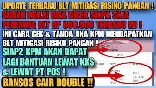 SETELAH PKH amp BPNT CAIR  UPDATE BLT MITIGASI RISIKO PANGAN  SUDAH BISA DICEK SIAPA PENERIMANYA [upl. by Tserrof]