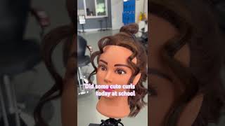 cosmetologyschool cosmetology godschosenhaircare curls hairstyle cosmetologystudent [upl. by Ellevart]