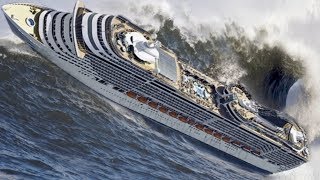 TOP 10 SHIPS in STORM Incredible Monster Waves A Video You Must See [upl. by Ayotl]