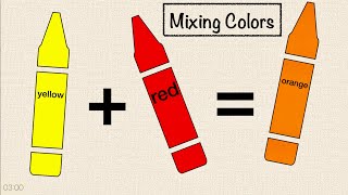 🔴 Crayon Mixing Colors to Make Other Colors Primary Color Mix to Secondary Colour Combinations 🔴 [upl. by Akimot]