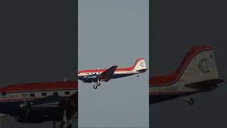 Very Rare DC3 Arrival Saskatoon Airport [upl. by Nnairrek444]