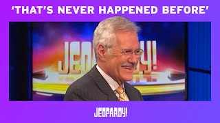 Jeopardy Contestant Interview Blooper  JEOPARDY [upl. by Nekal369]