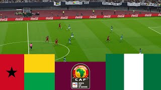 Guinea Bissau 0 vs 1 Nigeria CAF 2024 match highlights  Video game simulation PES 2021 [upl. by Heater52]