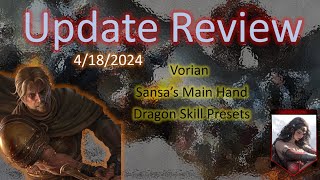 Game of Thrones Update 418 Vorian Dragon Skill Preset [upl. by Nana]