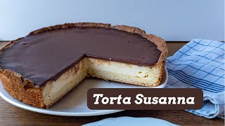 TORTA SUSANNA  Italian Baked Ricotta CheeseCake  EMILIA ROMAGNA [upl. by Nueoht]