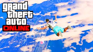 GTA V Online PARKOUR nas ALTURAS  Corrida INSANA 250 [upl. by Korwin]