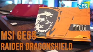 The MSI GE66 Raider Dragonshield laptop  CES 2020 [upl. by Zilber]