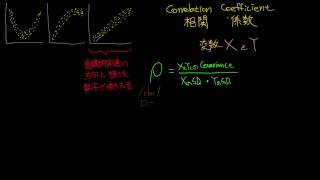 統計学「相関係数」Pearson Product moment Correlation Coefficient 1 [upl. by Laemaj963]