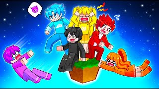 6 Friends on ONE BLOCK in Minecraft [upl. by Atile333]