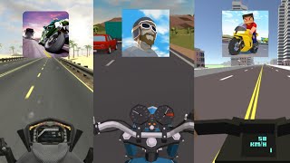 Traffic Rider vs CafeRacer vs Block Moto Racer  Moto Games Comparison [upl. by Etnoval]