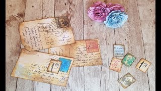 DIY EMBELLECEDORES CARTA Y SELLO VINTAGE  die cuts scrapbooking [upl. by Crispas]