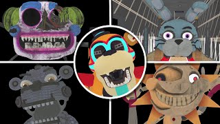 FNAF Help Wanted 2  All Bright Mode Jumpscare Behind The Scenes [upl. by Franck]