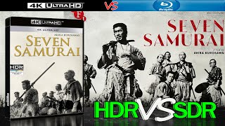 Seven Samurai 1954 HDR ANALYSIS 4K Blu Ray vs 4K and 1080p BD SDR 100nits TRUEDIFFERENCE [upl. by Pedaias]