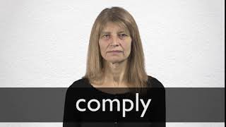 How to pronounce COMPLY in British English [upl. by Eyks]