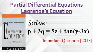 Solve  p  3q  5z  tany3x  Partial Differential Equations  Lagrange’s Equation Education [upl. by Alonso]