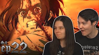 THAW Attack On Titan Season 4 Part 2 Ep 6 REACTION AOT Final Season 4 Episode 22 [upl. by Enaelem]