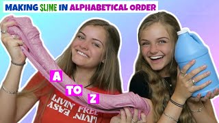 Making Slime In Alphabetical Order  Jacy and Kacy [upl. by Lonnard881]