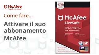 Come fare attivare il suo abbonamento McAfee [upl. by Alexandr]