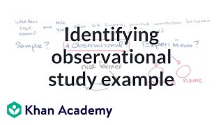 Worked example identifying observational study  Study design  AP Statistics  Khan Academy [upl. by Noeled518]