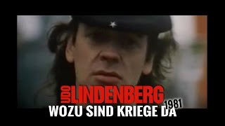 Udo Lindenberg  Wozu sind Kriege da offizielles Video von 1981 [upl. by Ydnis849]