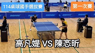 【114桌球國手選拔賽】 女子組第一次賽 高凡媞GAO F T VS 陳忞昕CHEN M H 20241112 [upl. by Keeler233]