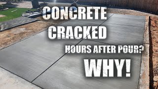 Concrete Driveway and Patio cracked hours after the pour [upl. by Mirna733]