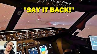 Pilot ATC Interaction Gets WEIRD in Microsoft Flight Simulator VATSIM PMDG 737800 [upl. by Jo-Anne]