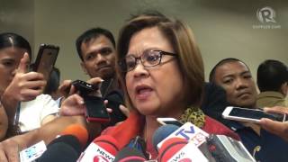 De Lima on Duterte handshake I was suprised by warm friendly gesture [upl. by Dnalkrik746]