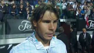 Rafael Nadal Final Interview Rome 2010 [upl. by Nylrem]