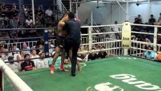 Derek Formoso Tiger Muay Thai stops Pechsana with a body kick at Bangla Thai Boxing Stadium [upl. by Neram792]