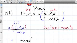 Trigonometric Identities Grade 12 Advanced Functions Lesson 7 4 11 24 12 [upl. by Arola]