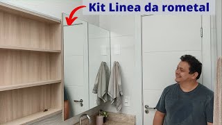 Kit Linea da rometal em porta de armário com espelho [upl. by Enicul]