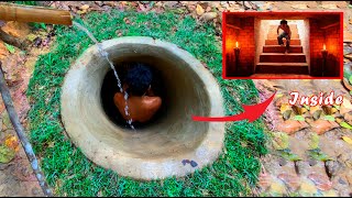 145 Days Building The Most Amazing Underground Water Slide Temple House [upl. by Mattox]