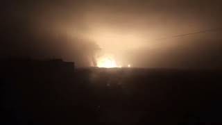 Thermobaric vacuum bomb explosion in Chuguev Kharkiv region [upl. by Godbeare]