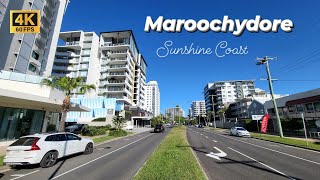 Maroochydore Sunshine Coast Australia  City amp Suburban Driving Tour 2024  Ambience 4K 60fps [upl. by Dosia370]