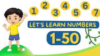 Number Counting 1 to 50  Learn Number 1 to 50  150 for Kids [upl. by Cordle]